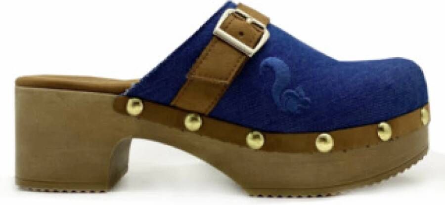 Thies Low-Top Sneakers 1856 Rec Denim Comfy Clog vegan denim blue in blauw