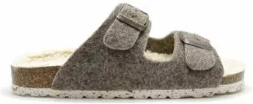 Thies 1856 Bruine Dames Bio Vilt Sandalen