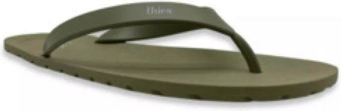 Thies 1856 Groene vegan Eco Thong sandalen