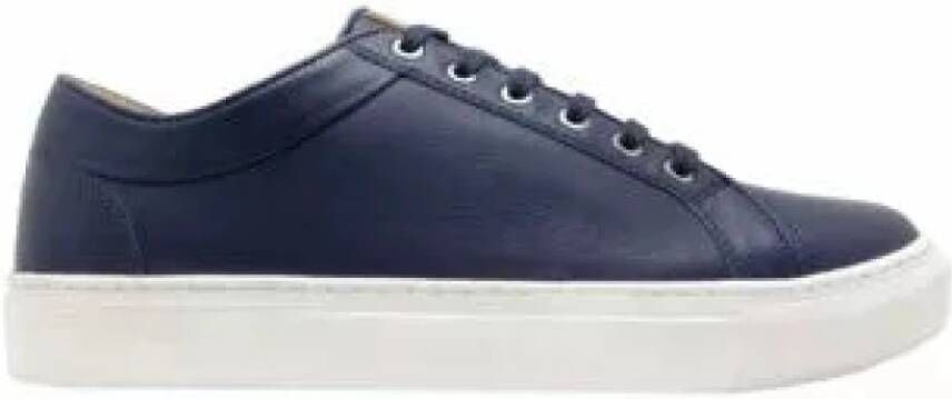 Thies 1856 Olijfgroene leren sneakers