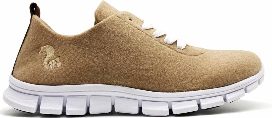Thies Low-Top Sneakers PET Sneaker camel vegan aus recycelten F in bruin