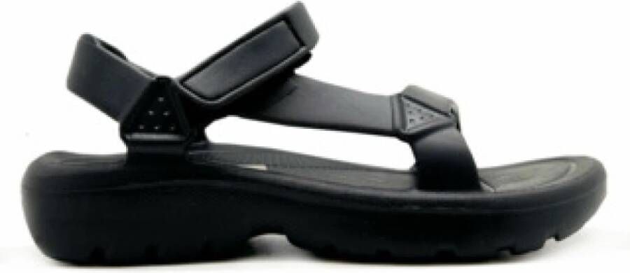 Thies 1856 Zwarte Dames Ecofoam Trek Sandalen