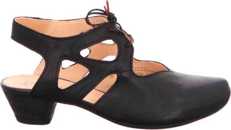 Think! Slingback pumps AIDA dames pump met vetersluiting zomerschoen trechtervormige hak met fijn patroon