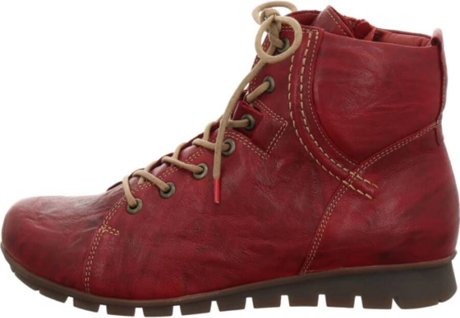 Think! Rode Enkellaars Red Dames