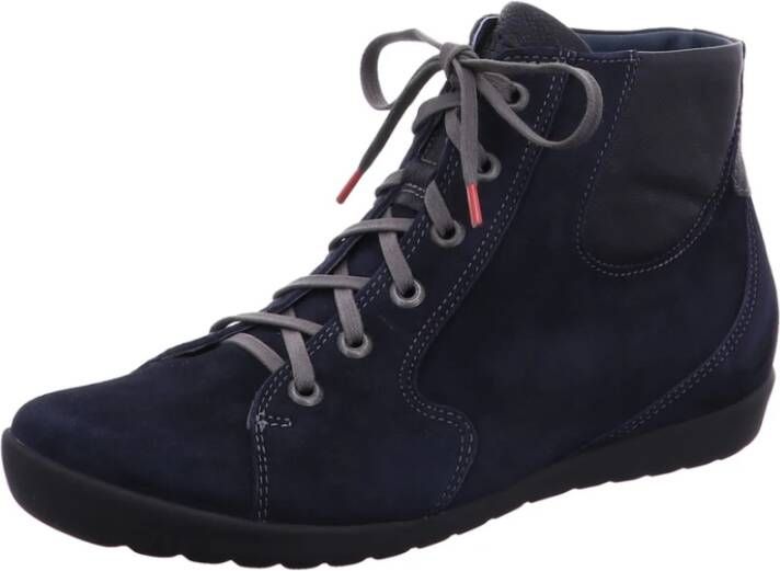 Think! Nubuck Veterschoenen in Donkerblauw