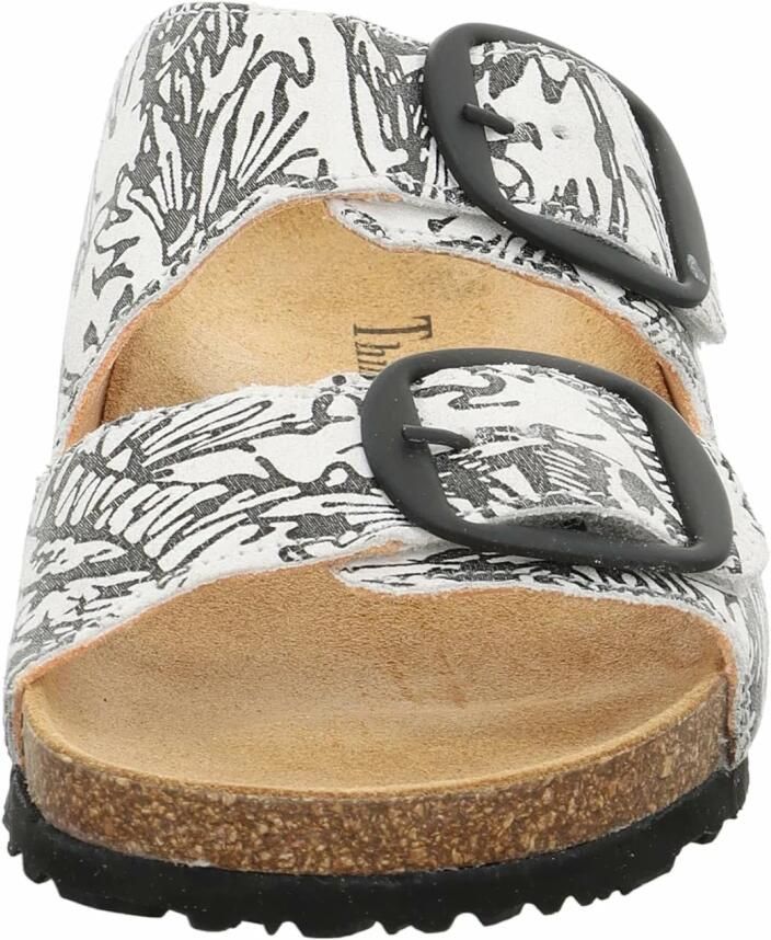 Think 3-0000725-1000 Wit zwart combi slipper - Foto 2
