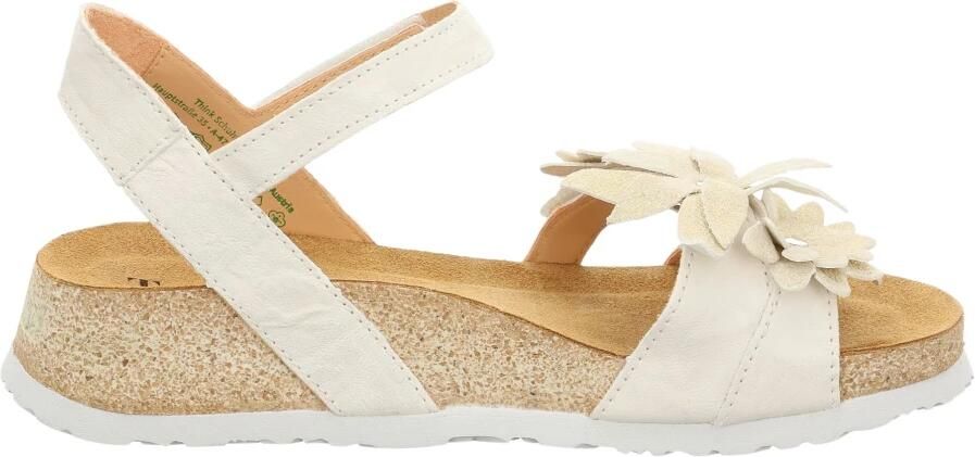 Think! Sandaaltjes KOAK DAMEN zomerschoen sandaal keilhak met klittenbandsluiting