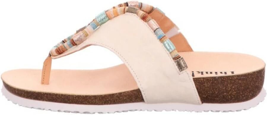 Think! Teenslippers Julia sleehak zomerschoen pantoffels met kleurrijke decoratieve elementen - Foto 3