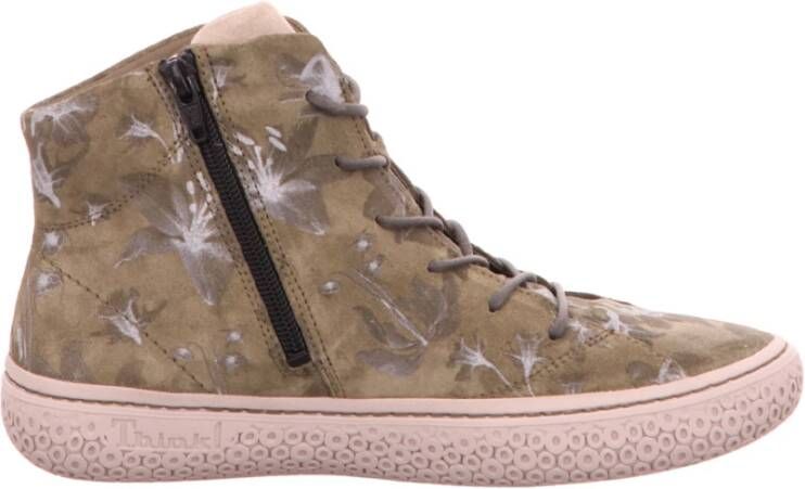 Think! Veloursleren Veterschoenen met Platte Zool