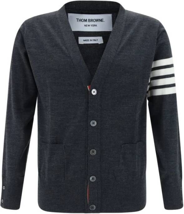 Thom Browne Gestreepte Boorden Fleece Wol Vest
