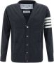 Thom Browne Gestreepte Boorden Fleece Wol Vest - Thumbnail 1