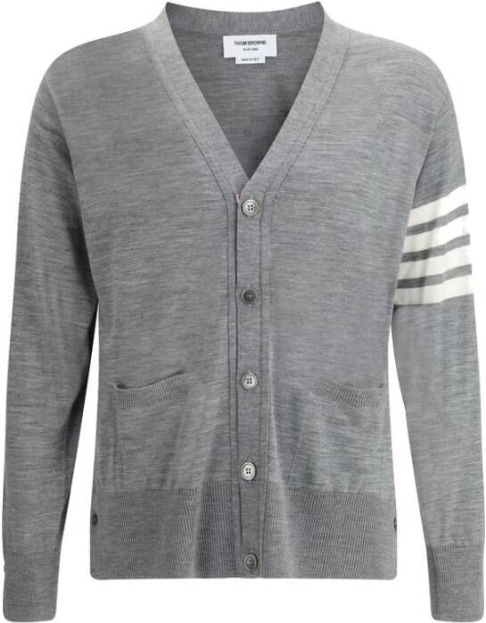 Thom Browne Gestreepte Boorden Fleece Wol Vest