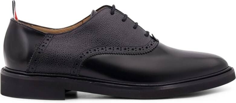 Thom Browne Italiaanse leren veterschoen Black Heren