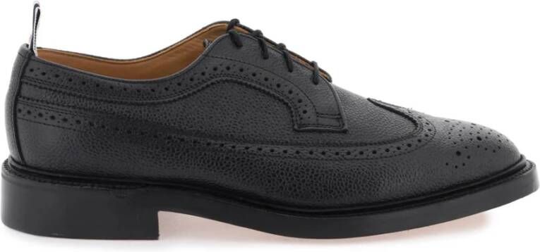 Thom Browne Longwing Brogue Schoenen met Gestreepte Lint Tab Black Heren