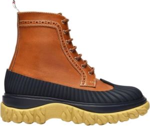 Thom Browne Longwing Duck Laced Boots in bruin leer Bruin Dames