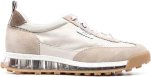 Thom Browne Med Bruin Leren Tech Runner Sneakers Bruin Dames