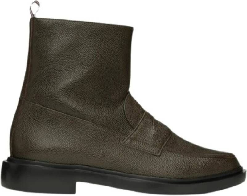 Thom Browne Penny Loafer Enkellaarzen Donkerbruin Brown Heren