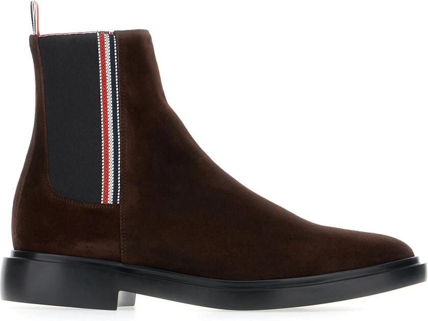 Thom Browne Calf Suede Rubber Sole RWB Chelsea Boot