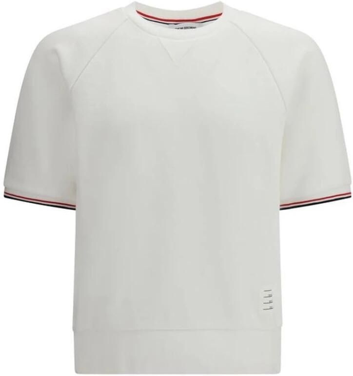 Thom Browne Katoenen sweatshirt met ronde hals en ribgebreide boorden