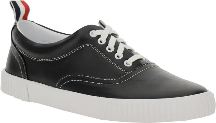 Thom Browne Logo Tab Leren Sneakers