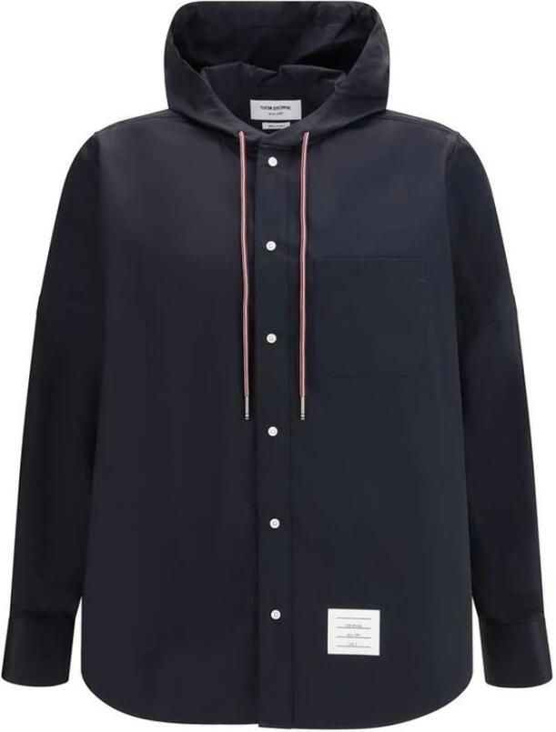 Thom Browne Polyamide Sweatshirt met Geribbelde Boorden en Rits aan de Voorkant