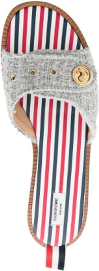 Thom Browne Sandalen met platte zool van tweed met reliëfknopen - Foto 2