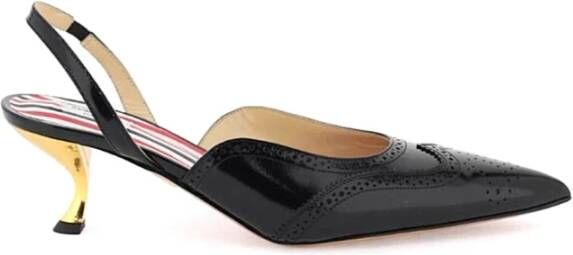 Thom Browne Elegante Brogue Slingback Pumps Black Dames