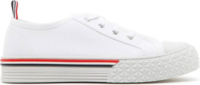 Thom Browne Witte Sneakers met Streepdetail White Heren