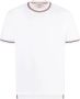Thom Browne Witte Katoenen T-shirt met Ribboorden - Thumbnail 1