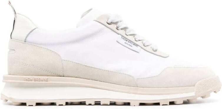 Thom Browne Witte Tech Runner Suède Sneakers White Dames