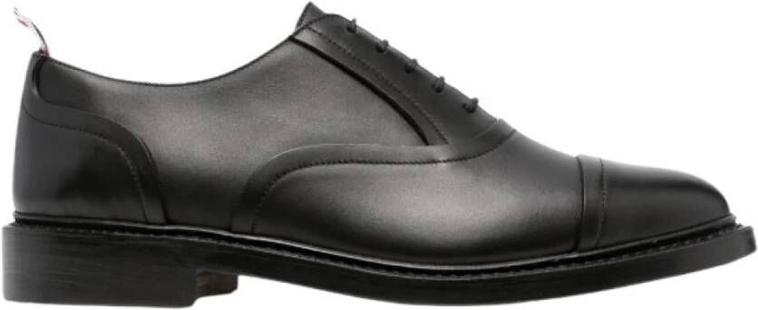 Thom Browne Zwarte Cap Toe Oxford Schoenen Black Heren