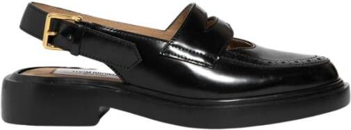 Thom Browne Zwarte Cut-Out Slingback Penny Loafers Black Dames