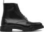 Thom Browne Zwarte Enkellaarzen Premium Leer Rubber - Thumbnail 1