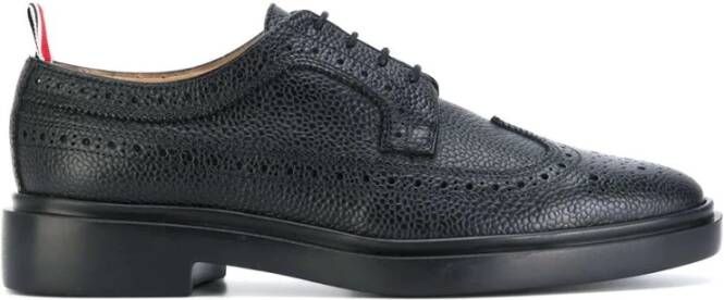 Thom Browne Zwarte leren brogues met perforatiedetails Black Dames