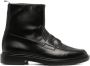 Thom Browne Zwarte Penny Loafer Enkellaars Leer Black Heren - Thumbnail 1