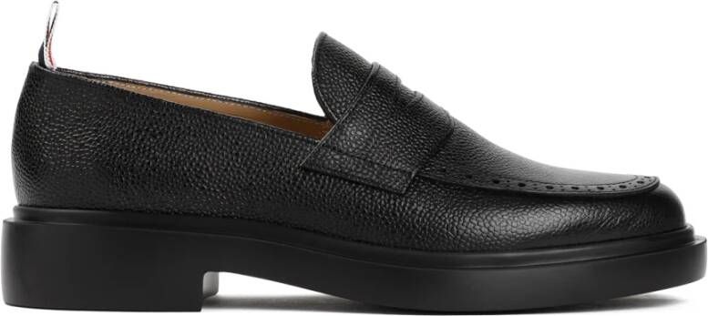 Thom Browne Zwarte Leren Loafers Black Dames