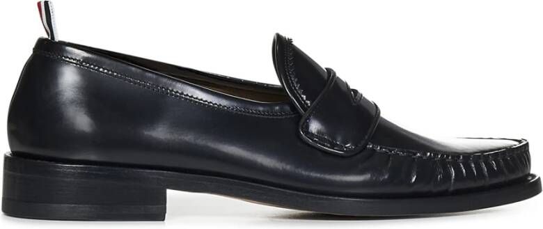 Thom Browne Zwarte Loafer Schoenen met Tricolor Detail Black Heren