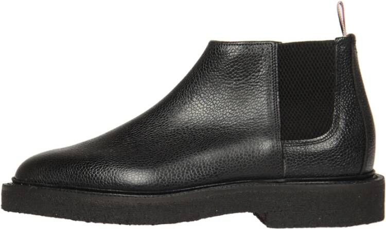 Thom Browne Zwarte Mid Top Chelsea Laarzen Zwart Heren