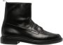 Thom Browne Zwarte Penny Loafer Enkellaars Leer Black Heren - Thumbnail 2