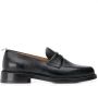 Thom Browne Zwarte Penny Loafers met Brogue Details Black Heren - Thumbnail 1