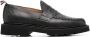 Thom Browne Zwarte Penny Loafers van Pebble Grain Leer Black Dames - Thumbnail 1