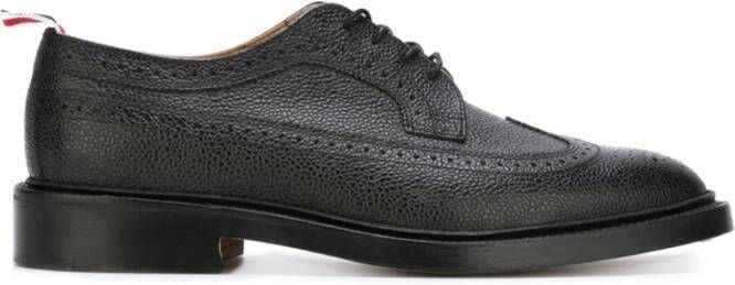 Thom Browne Zwarte platte schoenen Elegant stijl Black Heren