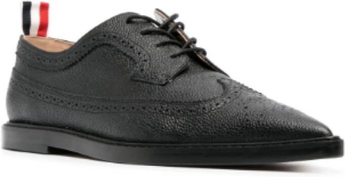 Thom Browne Zwarte Platte Schoenen Klassieke Stijl Black Dames