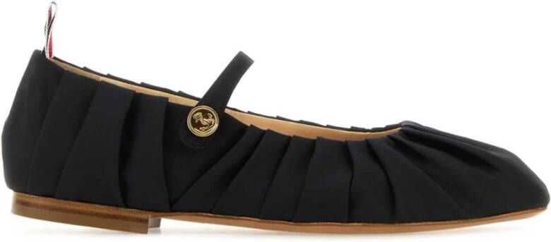 Thom Browne Zwarte stoffen ballerina's Black Dames