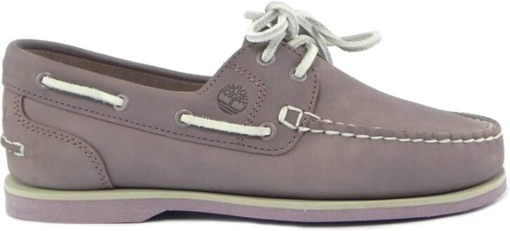 Timberland Paarse Nubuck Casual Schoenen Purple Dames