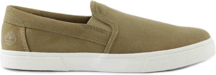 Timberland Beige Canvas Instappers Beige Heren