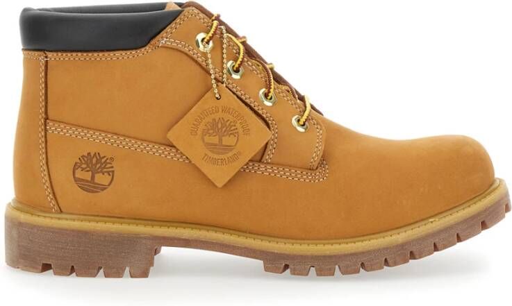 Timberland Beige Enkellaarzen met reliëflogo - Foto 2