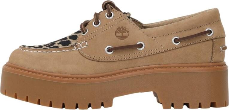 Timberland Beige Platte Schoenen Stone Street Model