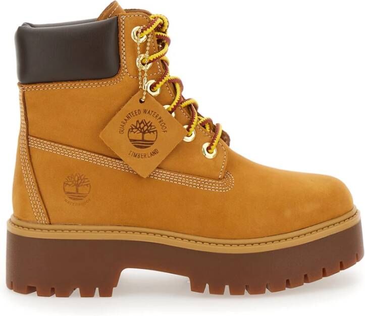 Timberland Beige Waterdichte Leren Dameslaarzen