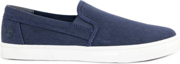 Timberland Blauwe Canvas Instappers Blue Heren